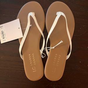 White Lauren Conrad sandals, size 5